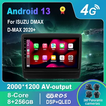 Android 13.0 autoraadio/Multimeedia Video Player ISUZU DMAX D-MAX 2020+ GPS QLED Carplay DSP 4G WiFi, Bluetooth