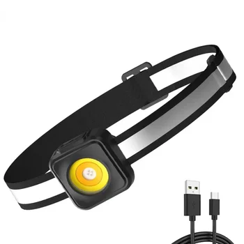 LED Mini Esilaterna USB Laetav Pea Tõrvik Kaasaskantav COB Esitulede Väljas Veekindel Töö Lamp Töötab Kalapüügi Rattasõit