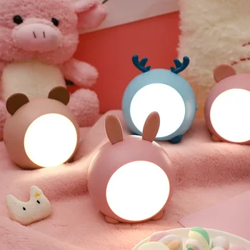Armas Öö, Valgus LED Juhitava Touch Sensor Tabel Lamp USB Laetav Cartoon Magamistuba Decor Öö Öö Lambid Lastele Kingitused