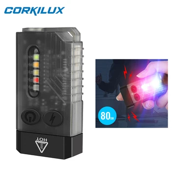 CORKILUX Tüüp-C Laadimine Värv töötuled Magnet Summeri EDC Võtmehoidja LED Taskulamp Koos Aku V10 Latern Auto Remont