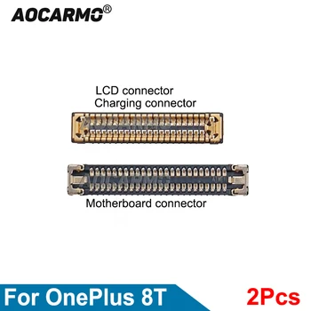 Aocarmo 2tk Puutetundlik LCD FPC Plug Connector OnePlus 8T Emaplaadi Laadimine Sadamas Flex Kaabli Ühenduspesa Varuosad