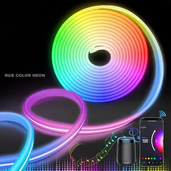 RGB LED Neoon valguskaabel, mille Kaugjuhtimispult Smart Värvi muuta DIY Mode Flex Ribad Tuled Magamistuba Siseruumides Väljas Decor