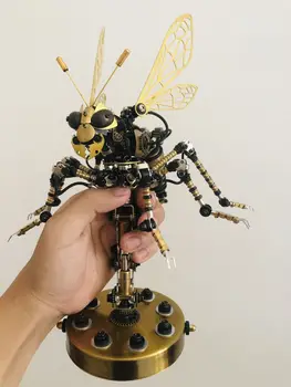 3D Mehaaniline Herilane Assamblee Käsitöö Roostevabast Terasest Putukate Puzzle Mudeli Komplekt hääljuhtimine Mootori DIY Toote Hoone Kit Kids Mänguasi