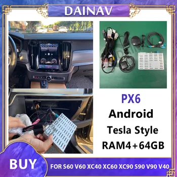 Auto Android raadio-Multimeedia player-volvo S60 V60 XC40 XC60 XC90 piima vahustamine s90 V90 V40 tesla stiilis Liides Kasti Auto dekodeerimine box