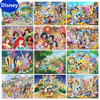 1000 Tükk Puzzle Cartoon Princess Pere Disney Laste Ajurünnak Festival Kingitus Tüdrukud