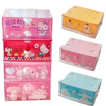 Kawaii Sanrio Hello Kitty Desktop Ehted Kasti Pompompurin Kuromi Cinnamoroll Sahtli Box Abimees Sahtlis Armas Klassifikatsioon Box