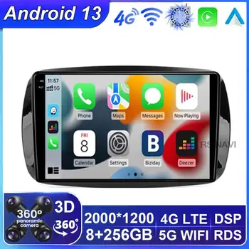 Android 13 Carplay Auto Raadio Mercedes Benz Smart 453 Fortwo 2014 - 2020 Autoradio Multimeedia Mängija QLED DSP Stereo Headunit