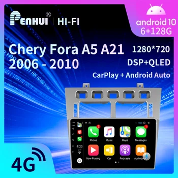 Auto DVD Chery Foorumite A5, A21 2006 - 2010 autoraadio Multimeedia Video Mängija, Navigatsiooni GPS Android 10.0 Topelt
