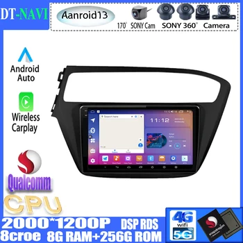 Qualcomm Android 13 Hyundai I20 2018 - 2019 Auto Raadio Multimeedia Mängija, Navigatsiooni GPS Carplay WIFI 4G DSP Nr 2din 2din dvd