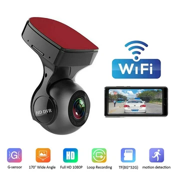 Mini Car Dvr 1080P Kriips Cam Auto videosalvesti 170 Kraadi Usb/wifi Dashcam liikumistuvastus Dvr G-Sensor Auto Kaamera