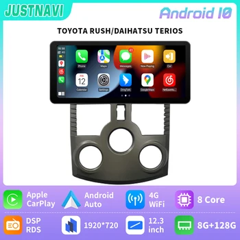 JUSTNAVI Auto Raadio TOYOTA RUSH/DAIHATSU TERIOS 2Din Android Car-Stereo-DVD-GPS-Navigation-Mängija QLED Ekraani Carplay Nr DVD