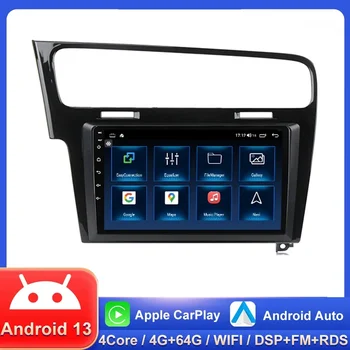 Android 13.0 Auto Raadio Volkswagen VW Golf 7 MK7 GTI 2011 - 2021 GPS Multimeedia Traadita Carplay DSP RDS FM 2Din Kõik ühes