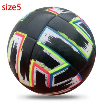 Suurus 4: 5 Soccer Ball PU Kanda-vastupidavad libisemiskindlad Rohumaa Jalgpalli Täiskasvanute Siseruumides Väljas Plahvatus-Tõend Footy Palli