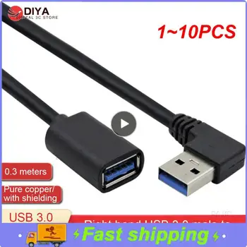 1~10TK pikenduskaabel USB 3.0 Meeste ja Naiste Parem Nurk 90 Kraadi USB Adapter ÜLES/Alla/Vasakule/Paremale Cabo USB-0,2 M