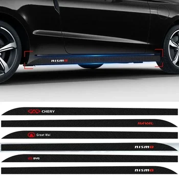 2tk Auto Ukse Pool Seelik Autode Kere Decal Carbon Fiber Art Kleepsud Volvo Xc90 S60 S80 Xc60 ja Xc70 Xc90 Fh V50 C30, S40 stiil