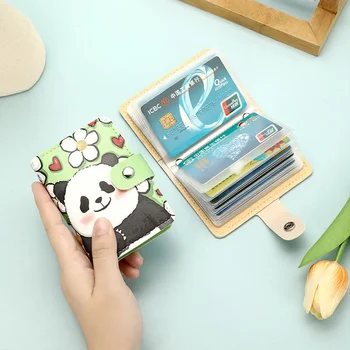Uus Kompaktne Armas Panda Kaardi Kott Suure Mahutavusega Arenenud Mõttes Loominguline Loomade Juhiluba Komplekt