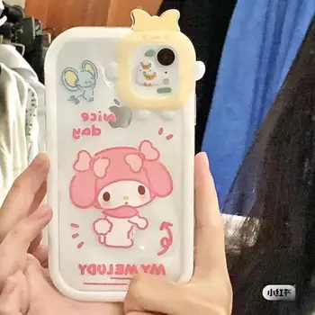 Hello Kitty Iphone Juhul Cinnamoroll Minu Meloodia Sanrio Kawaii Cartoon Armas Anime Kuulu Ennetamise Täispakett Tüdrukud Jõulud Kingitus