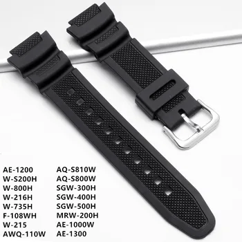 Silikoon Kella Rihma-Casio AE-1000w AQ-S810W SGW-400H SGW-300H Kummist Watchband jaoks Casio Watch Käevõru Randme Tarvikud