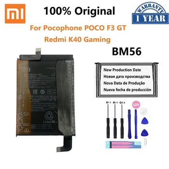 100% Originaal BM56 5065mAh Telefoni Aku Xiaomi Pocophone Poco F3 GT Redmi K40 Mäng Telefon asenduspatareidega Bateria