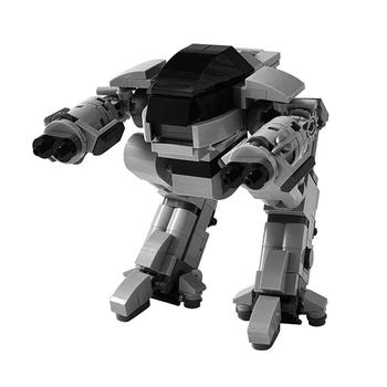 Gobricks KES Mehaaniline Sõda ED209 Robot ehitusplokid Kit Filmi RoboCopeds Täidesaatva Matrixed Must Masin Tellised Kids Mänguasi