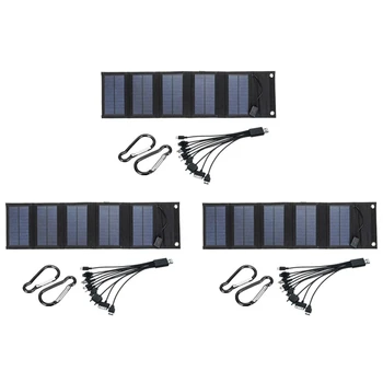3X 12W Kokkupandav USB Solar Panel Päikesepaneelide Portable Folding Veekindel päikesepaneel Laadija