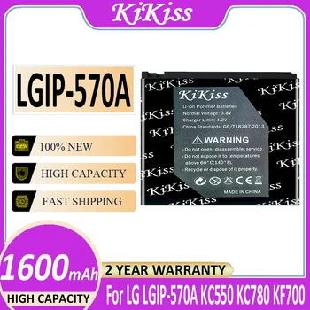 1600mAh KiKiss LGIP-570A Asendamine Aku LG KC550 KC780 KF700 KP500 KX500 KC560 KV500 Batterij