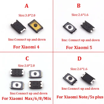 100tk Power Nupp Helitugevuse Lüliti Xiaomi Mix Max Pro 12 11 10 9 8 SE Lite F1 F2 F3 M2 M3 C3 X3/Redmi 9 9A Lisa 7 9S K40 K50