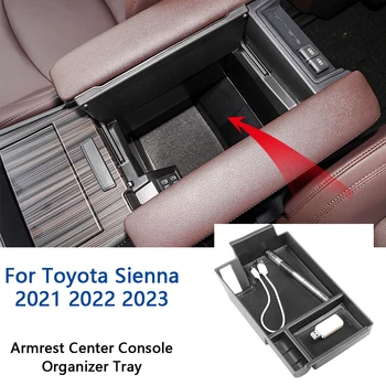 Toyota Sienna 2021 2022 2023 Center Console Korraldaja Plaadi Taga Teisese Ladustamise Kasti Jagaja Auto Interjööri Aksessuaarid