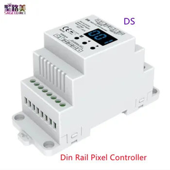 DS Din Rail Pixel Töötleja DMX512, et SPI Dekooder DC12V/5-24V Jaoks RGB WS2811/2812 SK6812 UCS1903 GS8208 LPD8806 IC Pixel Kerge