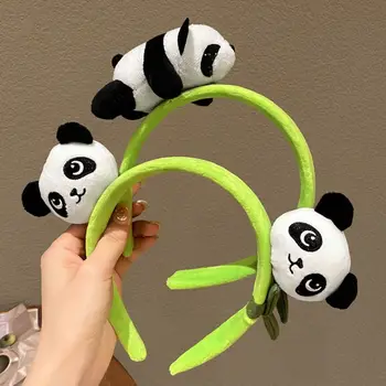 Green Peace Peapael Armas Armas Kohev Loomade Panda Juuksed Hoop Naiste jaoks Tüdrukud Peske Nägu Hairband Peakatet