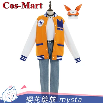 Cos-Mart Anime Vtuber Luxiem Mysta Cosplay Kostüüm Mood Ilus Pesapalli Ühtne Tegevus Partei Rolli Mängida Riided